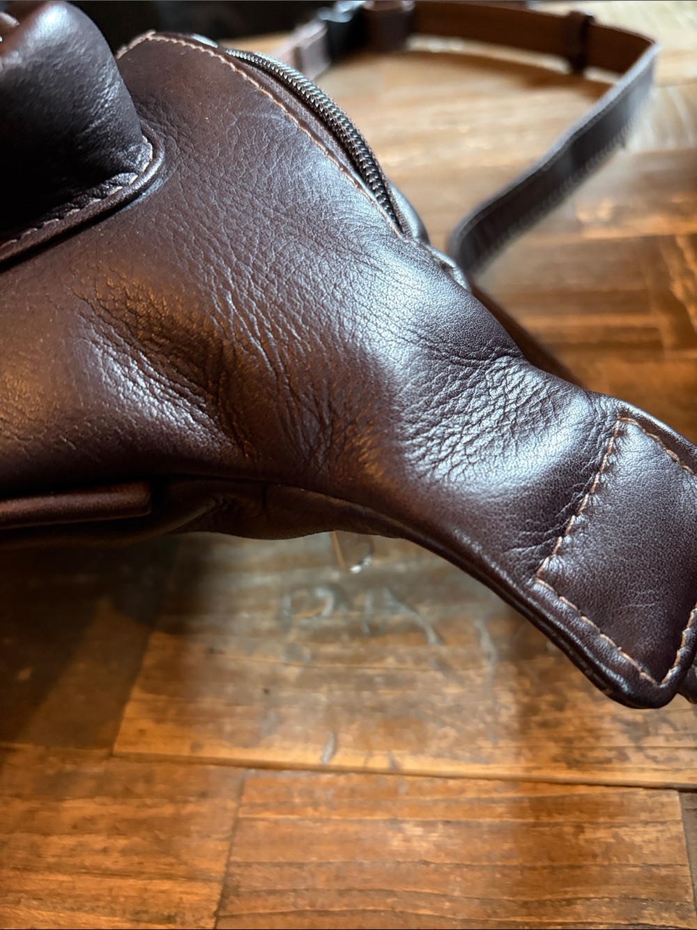 Latico Brown Leather Crossbody/Waist Bag - Picture 8 of 13